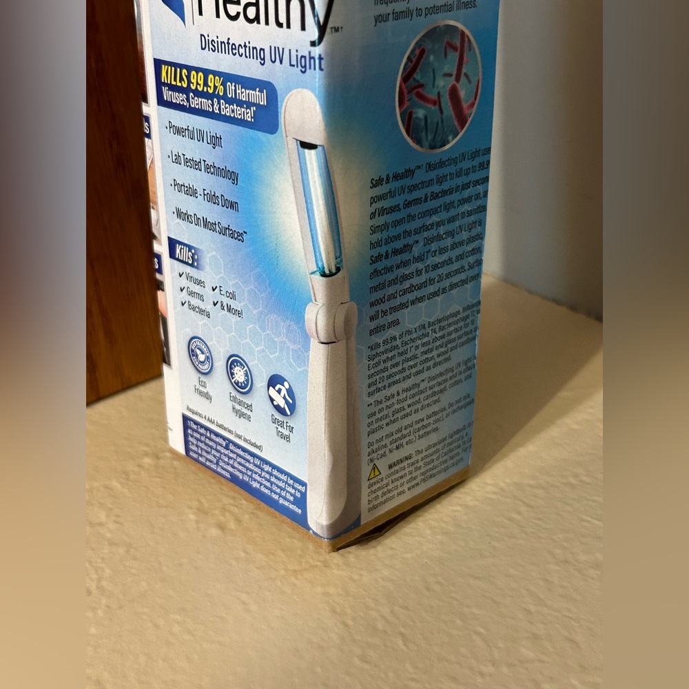 Ontel Safe & Healthy UV-C Sanitizing Light sanitize phones or anything